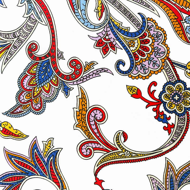 Close-up of a shirt with a Union Jack pattern on a white background